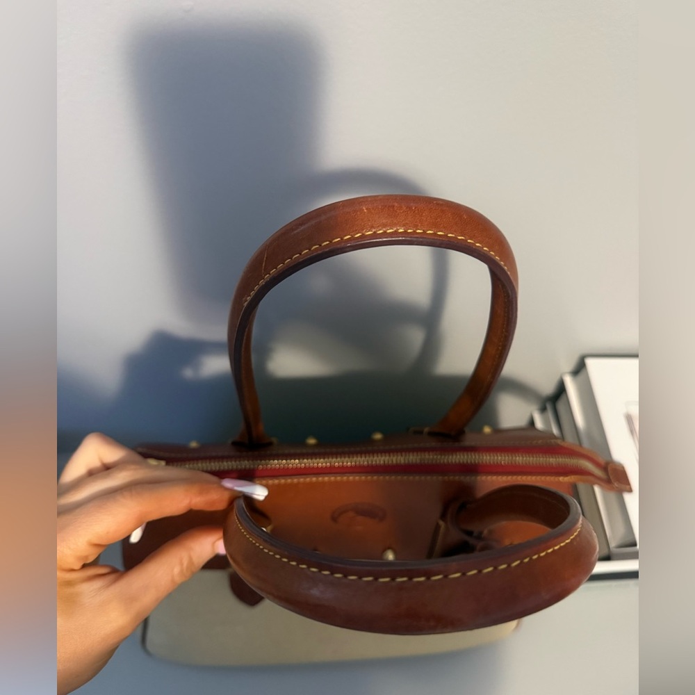 Rooney and Bourke Wilson Panama Tan and Brown leather satchel  large - Picture 9 of 14